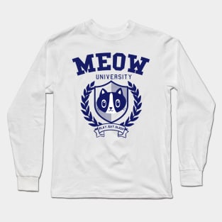 MEOW UNIVERSITY - Play, Eat, Sleep Long Sleeve T-Shirt